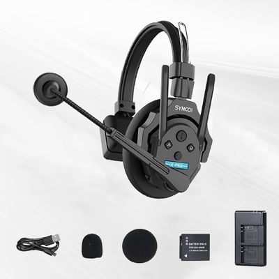 Hityeneed Synco XTalk XPro1 2.4GHz Wireless Intercom Headset Single-Ear Headset with Remote Headsets for Team Communication,Movie Shoot,Live Show Stage Performance