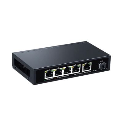 BAISULI Business Ethernet switches 2.5GbE Managed Switch 5 Port 2500Mbps Network 10G SFP+ Slot Uplink W+e+b Managed Link Aggregation Hub Internet Splitter(U.S Adapter)