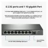 BAISULI Business Ethernet switches 8 Port 2.5G Ethernet Unmanaged Network Switch with 8 * 2.5 Gigabit +1 * 10G SFP+, Fanless Quiet Metal SE109(with U.S Insert Head) view 2