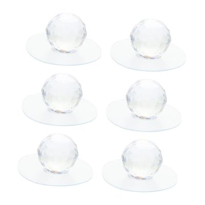 ARTIBETTER 12pcs Self-Adhesive Wardrobe Handles Punch Crystal Drawer Pulls for Cabinets Closets Dressers Easy Installation Decor
