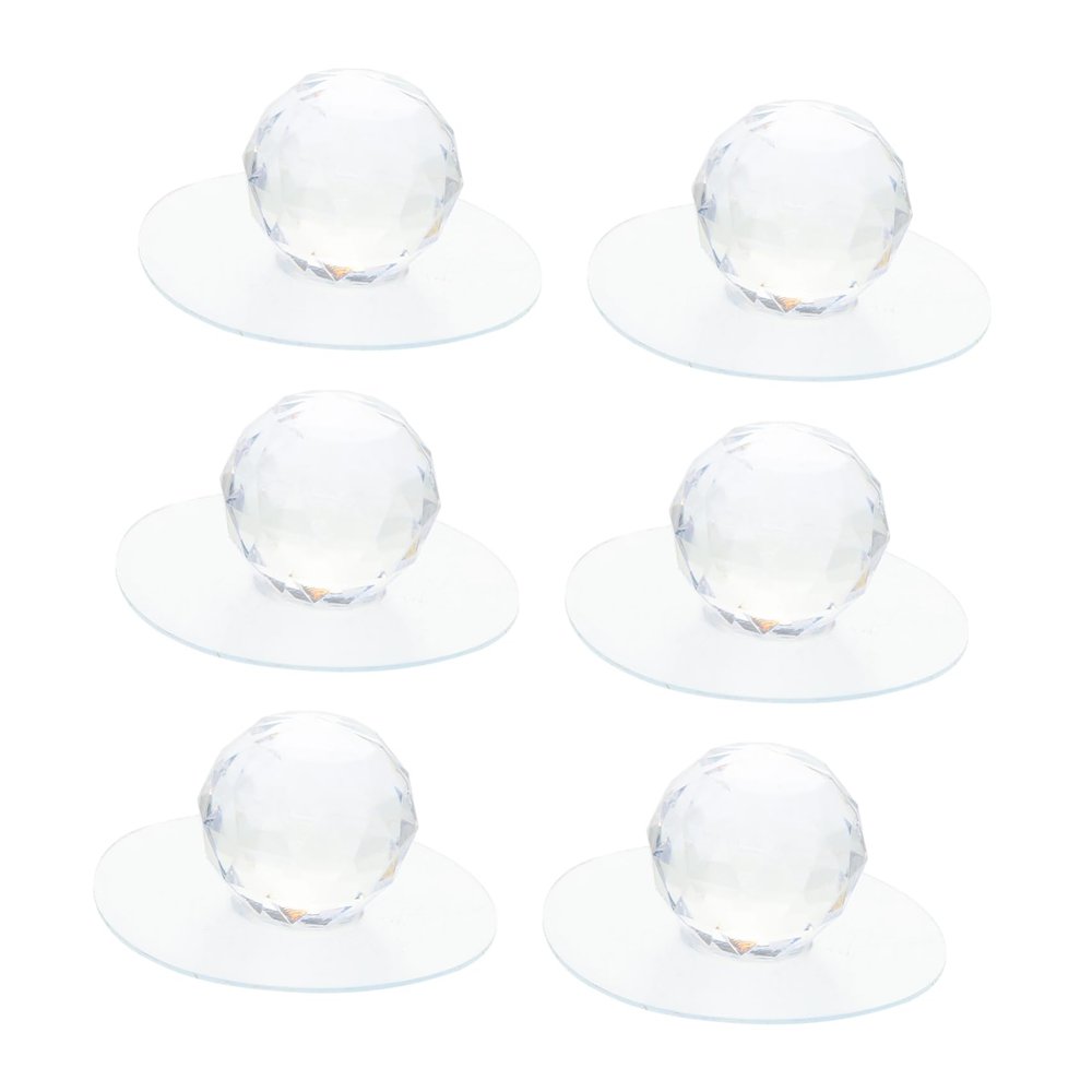 ARTIBETTER 12pcs Self-Adhesive Wardrobe Handles Punch Crystal Drawer Pulls for Cabinets Closets Dressers Easy Installation Decor