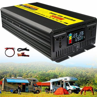 4000W 5000W 6000W 7000W 8000W 9000W Pure Sine Wave Power Inverter 12V/24V/48V/60V/72V DC to 110V 120V 220V 230V Converter for Family Car with AC Power Outlets for Motorhomes,Truck,Boat,Camping(5000W,2