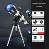 Ultra Hd, Telescope 70mm Professional HD Astronomical Refractor Telescope with Adjustable Tripod for for Moon, Planets and Stargazing,Telescope for Beginners and Adult Double The Comfort view 3