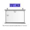 Manual Pull Down Projector Screen, 4K HD 30" 40" 50" 60" 72" Projection Screen, Anti-Crease Movie Screen for Home Theater Office(72 Inch 4:3) view 2