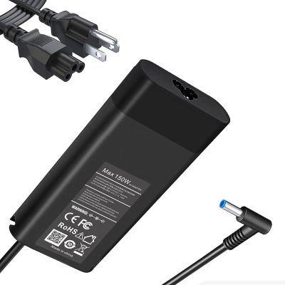 150W AC Adapter for HP Zbook 15 16 17 15u 15v G3 G4 G5 G6 G7 G8 G9 Studio G4 G5 G7 G8 G9 Victus 15 16 OMEN 15 17 Pavilion 15 17 TPN-DA09 TPN-CA11 Spectre Gaming Laptop Charger Power Supply Slim Smart