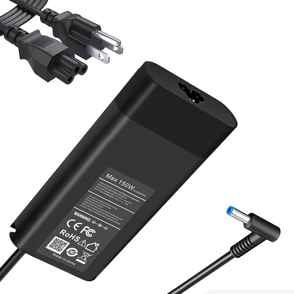 150W AC Adapter for HP Zbook 15 16 17 15u 15v G3 G4 G5 G6 G7 G8 G9 Studio G4 G5 G7 G8 G9 Victus 15 16 OMEN 15 17 Pavilion 15 17 TPN-DA09 TPN-CA11 Spectre Gaming Laptop Charger Power Supply Slim Smart