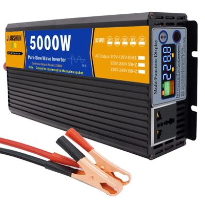 3000W 4000W 5000W Car Solar Power Inverter DC 12V/24V/48V/60V/72V Pure Sine Wave Inverter Charger Split Phase DC Input AC Output 120V/240V Low Frequency Solar Power Inverter Converter(5000W,72Vto110V)