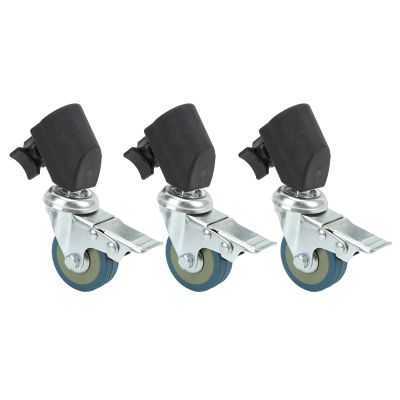 22mm Light Stand Casters High Hardness Locking Caster Set for Light Stands 22mm Light Stand Caster Wheels Photography Studio Locking Caster Wheels 3pcs Studio Caster Wheels