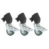 22mm Light Stand Casters High Hardness Locking Caster Set for Light Stands 22mm Light Stand Caster Wheels Photography Studio Locking Caster Wheels 3pcs Studio Caster Wheels view 1