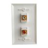 BOPLAT RCA Wall Plate 2 Port Female to Female - Single Gang Subwoofer Cover Plate for L/R Stereo Speaker with RCA Keystone Jack Insert view 2
