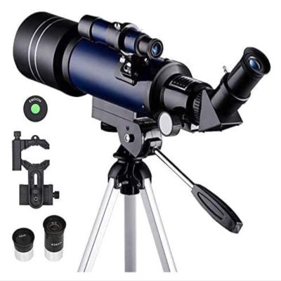 Ultra Hd, Astronomical Telescope, 70mm Refractor Telescope Moon Watching Adults Astronomy Beginners 16X 66X Lens with Finder Scope Double The Comfort