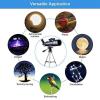 Ultra Hd, Astronomical Telescope, 70mm Refractor Telescope Moon Watching Adults Astronomy Beginners 16X 66X Lens with Finder Scope Double The Comfort view 2