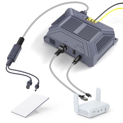 EDUP LOVE Starlink Mini PoE Injector & 12V Starlink Adapter Splitter for Starlink Mini/Mini X, Soldering-Type RJ45 150W GigE Passive PoE, ESD Protection DC 9-36V to 48V/3A Power Supply