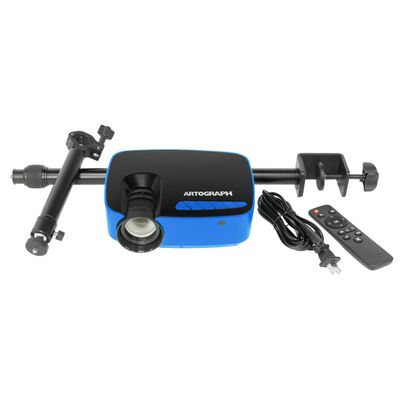 Artograph Flare 100 Digital Art Projector with Adjustable Monopod Stand, Blue/Black 1080p Native Resolution, Built-In Art Grids for Drawing and Tracing, WiFi and HDMI Compatible