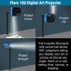 Artograph Flare 100 Digital Art Projector with Adjustable Monopod Stand, Blue/Black 1080p Native Resolution, Built-In Art Grids for Drawing and Tracing, WiFi and HDMI Compatible view 2