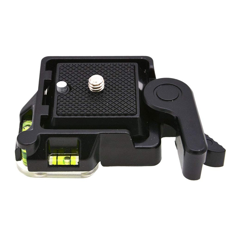 Fowspvzn QR-40 Quick Release Plate for 1/4 3/8 Tripod, Black, Compatible with SLR, Mirrorless Camcorder