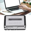 Tape to MP3 Converter Portable USB Cassette Player Clear Sound Quality for Laptop PC, Suitable for Music Lovers, ABS Silver and Black view 4