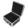 2.5in Hard Drive Storage Box Secure Double Large Capacity for Home Office, Black Aluminum Alloy ABS Case with Security Lock, Shockproof Waterproof(Not a Hard Drive, nor Does it view 2