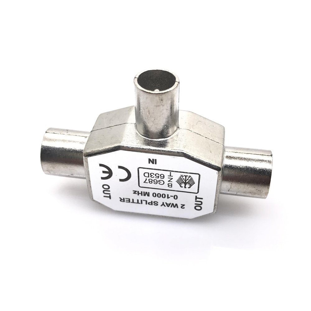 Wiring Connecting Terminals - 1pc TV9.5 1 Male to 2 Female TV Antenna Plug Tee Conversion Cable Joint Adapter for 9.5 Interface Video Equipment Connector - (Color: 1 M to 2 F)