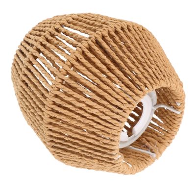 ARTIBETTER Suspending Woven Paper Rope Lampshade for Home Vintage Light Cover for Ceiling Wall Lamps Easy to Install Rustic Style for Bedrooms and Living Spaces