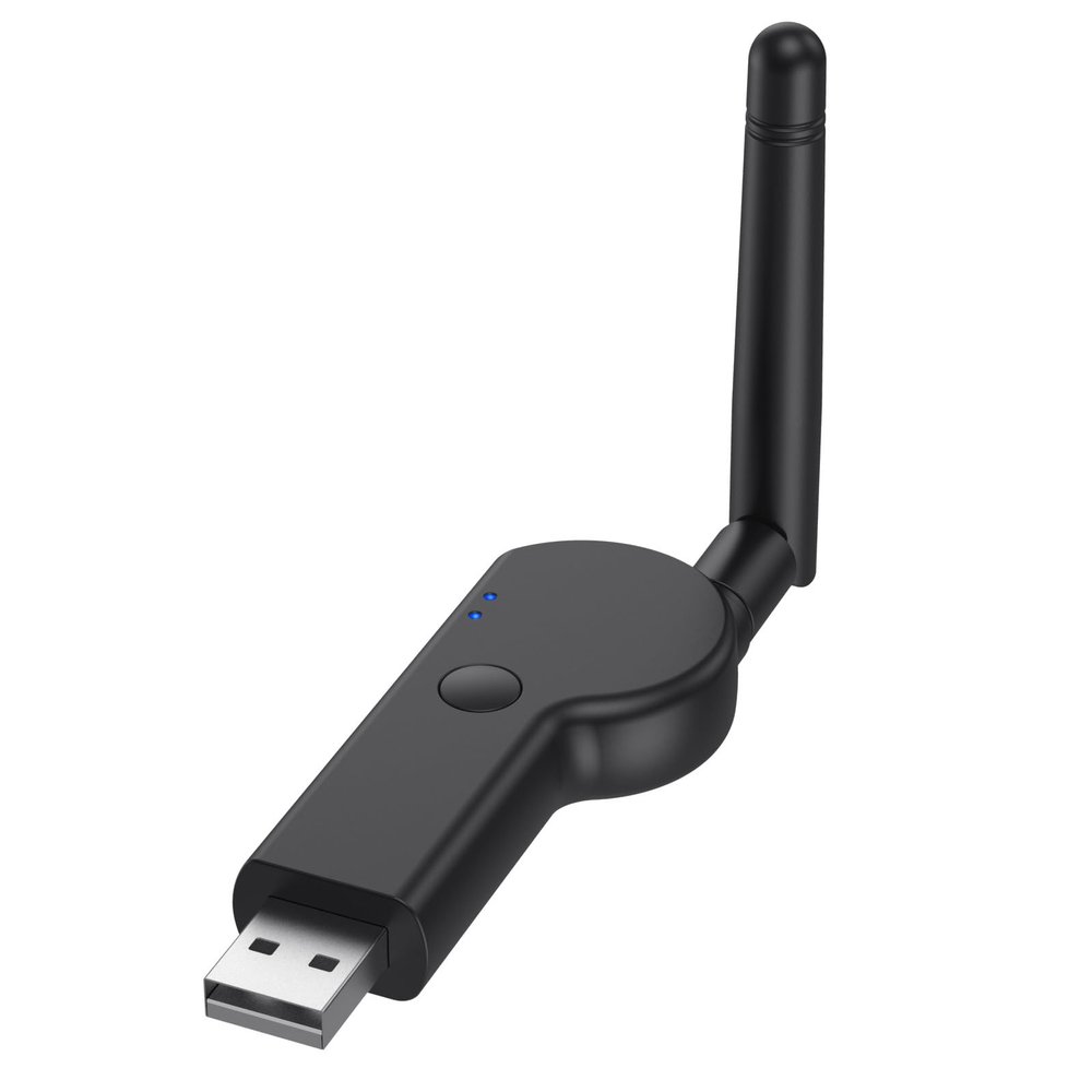 Boannice USB Bluetooth 5.2 Transmitter, Wireless Audio Adapter with 3.5mm AUX Jack, External Antenna Low Latency for TV, PC, Headset, Speaker