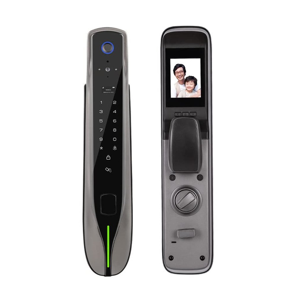 HIONJIN Automatic Built-in APP Remote Control Lock Recognition Fingerprint Password Card Key Smart Door Lock(24X240MM)
