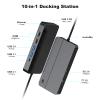 i-magBac MacBook Docking Station Dual Monitor, Laptop Docking Stations for MacBook pro/Air HP Dell Lenovo Computer, 10 in 1 USB C Dock with Dual Hdmi 4K@60Hz Splitter Extended Display, USB 3.2 Hub view 2