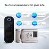 SHUAIGUO Smart Fingerprint Door Lock for Front Door Electronic Keyless Keypad Entry Door Lock with 6 Ways Unlock 110 Groups Fingerprint and 400 Groups Password Storage APP Control BT ty Lock view 3