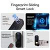 SHUAIGUO Smart Fingerprint Door Lock for Front Door Electronic Keyless Keypad Entry Door Lock with 6 Ways Unlock 110 Groups Fingerprint and 400 Groups Password Storage APP Control BT ty Lock view 4