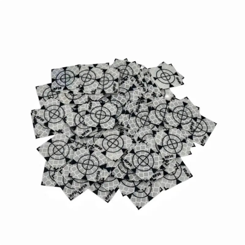 100PCS SIZE 30X30MM REFLECTOR SHEET FOR TOTAL STATION SURVEY GEOGRAPHY WHITE TARGET SHEET REFLECTIVE STICKER