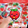 100PCS Cute Strawberry Stickers, Waterproof Vinyl Strawberry Stickers for Water Bottles, Laptop, Phone, Luggage, Scrapbook, Party Supplies view 3