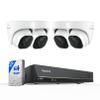Reolink PoE Security Camera System Bundle, 4pcs 5MP Dome IP Cameras with Smart AI Detection, 8CH NVR with Pre-Installed 2TB HDD, RLK8-520D4-5MP Bundle with 4K 8MP Dual-Lens Camera Trackmix PoE view 2