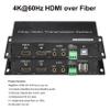 Hebbeko 4K HDMI Over Fiber Optic Converter Extender with 10G SFP LC Singlemode up 10Km Uncompressed No Latency Support Up 4K 60Hz A Pair (with KVM and RS232) view 2