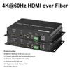 Hebbeko 4K HDMI Over Fiber Optic Converter Extender with 10G SFP LC Singlemode up 10Km Uncompressed No Latency Support Up 4K 60Hz A Pair (with KVM and RS485) view 2