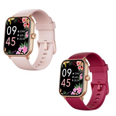 Fitpolo Smartwatches (Pink with Red)