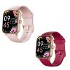 Fitpolo Smartwatches (Pink with Red) view 1
