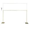 10x10FT Heavy Duty Backdrop Stand Pipe and Drape Backdrop Stand Kit Adjustable Height Photo Background with Metal Base for Photography Wedding Parties, Gold view 2