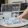 SINJEE Vinyl Record Player, Fully Transparent Record Player, Anti-Resonance, CNC Aluminum Alloy Platter,High Fidelity Turntables for Vinyl Player with Magnetic Cartridge AT-3600L, Belt Drive 2-Speed view 1