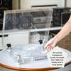SINJEE Vinyl Record Player, Fully Transparent Record Player, Anti-Resonance, CNC Aluminum Alloy Platter,High Fidelity Turntables for Vinyl Player with Magnetic Cartridge AT-3600L, Belt Drive 2-Speed view 4