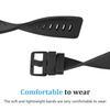 2 Pack Bands Compatible With Fitbit Versa/Versa 2 / Versa Lite/Versa SE, Classic Soft Silicone Sport Strap for Women Men (Black+Black, Small) view 3