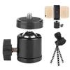 Mini Ball Head with Aluminium Alloy Material.Tripod Ball Head, Black Oxidation Process, Lightweight and Portable for Digital Camera view 2