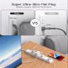 2 Pack Power Strip, 12FT Long Extension Cord, Surge Protector with 6 Outlets and 4 USB Charging Ports(2 USB C), Flat Plug Overload Protection, Wall Mount for Home Office Dorm College view 4