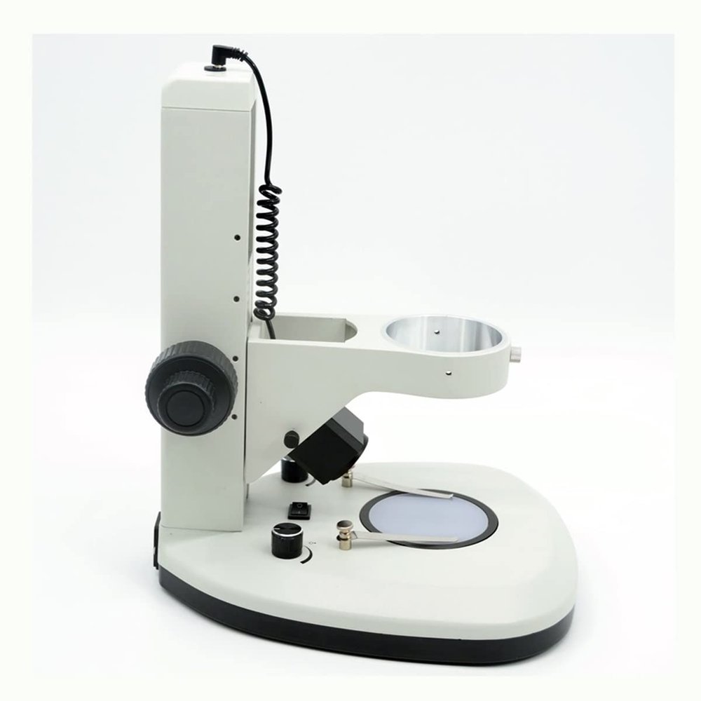JOEBO Microscope Kit Microscope Table Rack Stand with Top & Bottom LED Lights with The Coarse/Fine Focusing Arm 76mm Microscope Lens Adapters