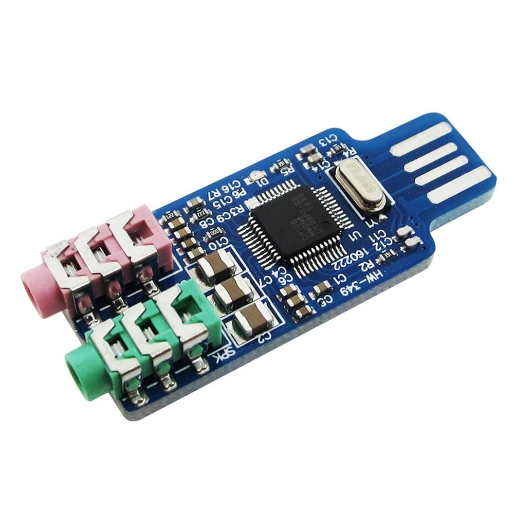 10PCS CM108 USB Drive Free Laptop Computer External Sound Card Module
