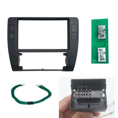 2 Din Android Head Unit Car Radio Frame Kit Compatible with PASSAT B5 2004 2005 Auto Stereo Dash Fascia Trim Bezel Faceplate(Fascia and cable)