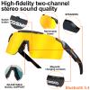 COSMOING Sport Smart Sunglasses, Cycling Bluetooth Sunglasses for Men Women, Magnetic Charging Bluetooth 5.4 with UV Protection, Stereo Audio Wireless Headset for Cycling Running Hiking view 2