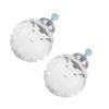 TOBBOMEY 2pcs Transparent Crystal Drawer Knobs Elegant Pull Handles for Cabinets Dressers and Wardrobes Durable Crystal Design Easy to Install for Home Decor view 1