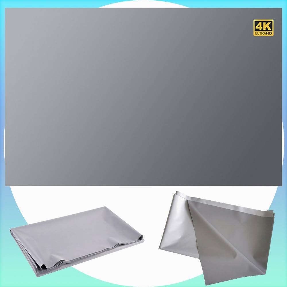 GJPXFR Foldable Projection Screen 60" 72" 84" 100" Portable Movie Screen Anti Crease Projector Screen for Home Theater, Anti-Light(60in(4:3))