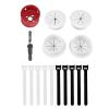 4 Pack TV Wire Hidder for Wall, 2-3/8(60 Mm Hole) Cord Concealer in Wall Cable Management Kit, Includes 4 Grommet and 1 Hole Saw Drill Mount 10 Cable Ties Easy To view 4