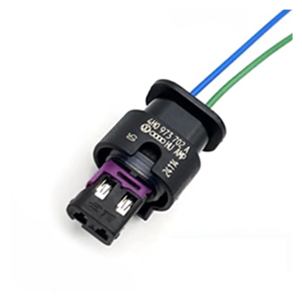 DLAHPJPT Automotive Electrical connectors 2 Pin Automotive wat/erp/;roof Connector Wire Harness Female pl;/UG Air Butt with Terminal and Cable 4F0973702/6R0973323/4H0973702A(4F0 973 702 A,10 Pcs)